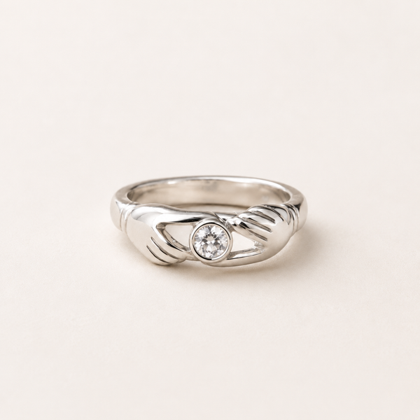 Sterling Silver Claddagh Inspired Ring