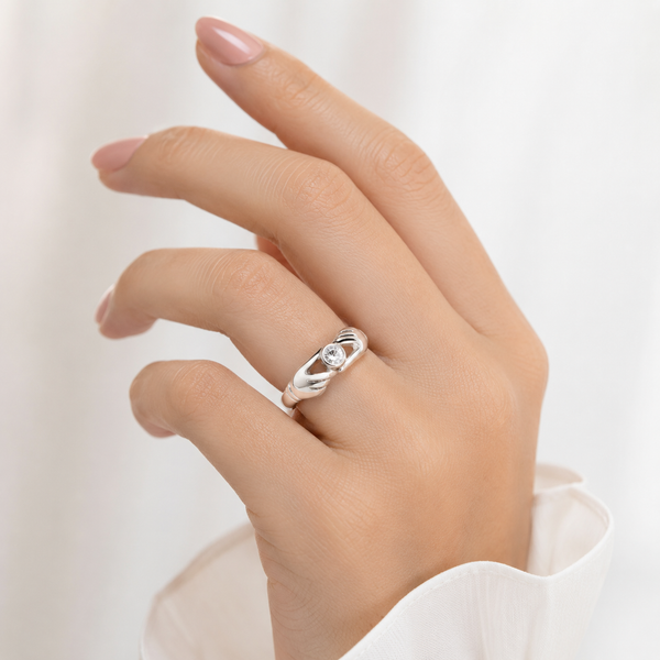 Sterling Silver Claddagh Inspired Ring