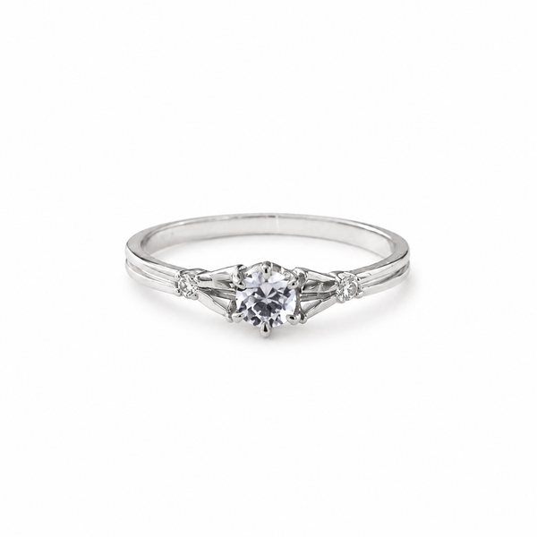 Classic Three Stone CZ Ring