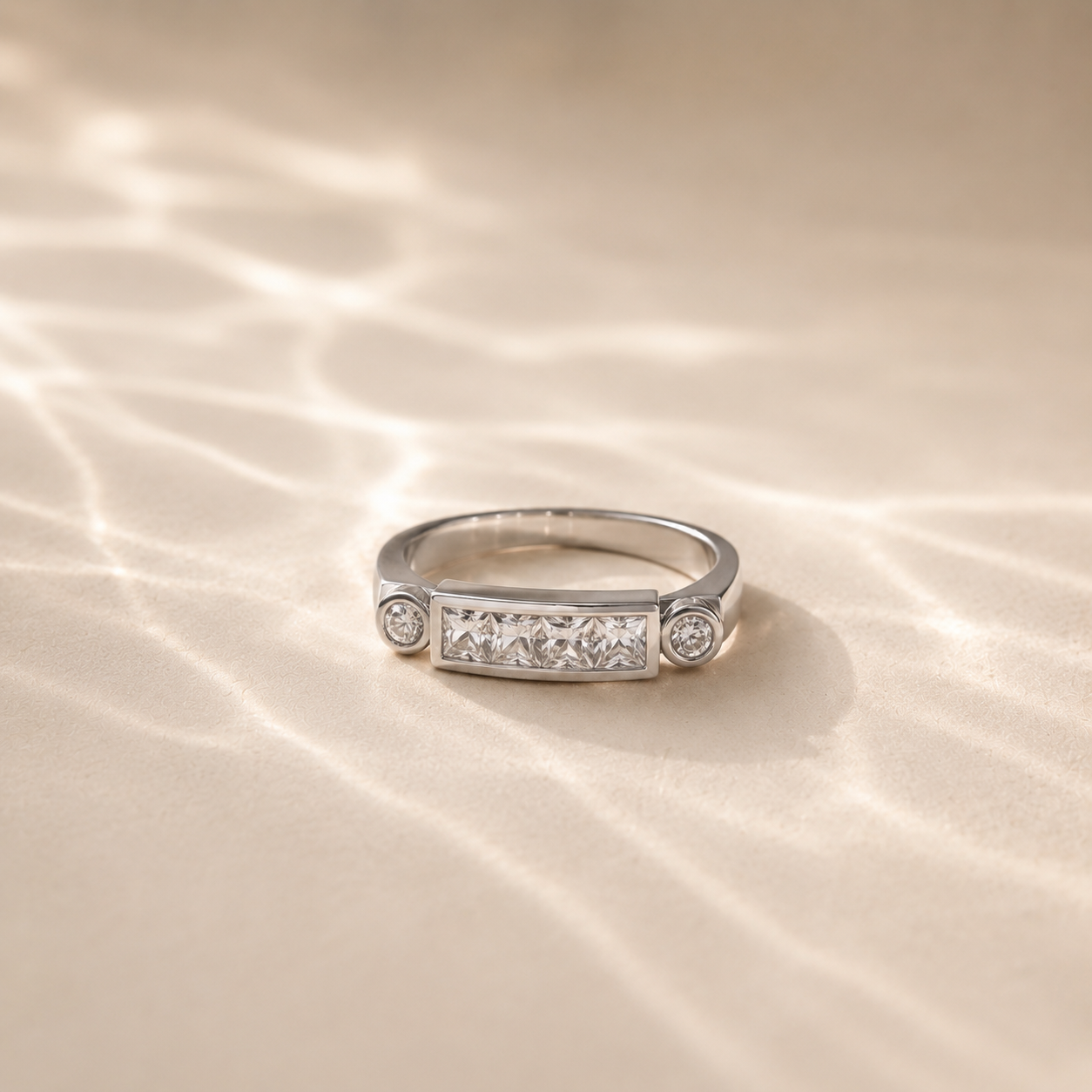 Princess Cut Bar Ring
