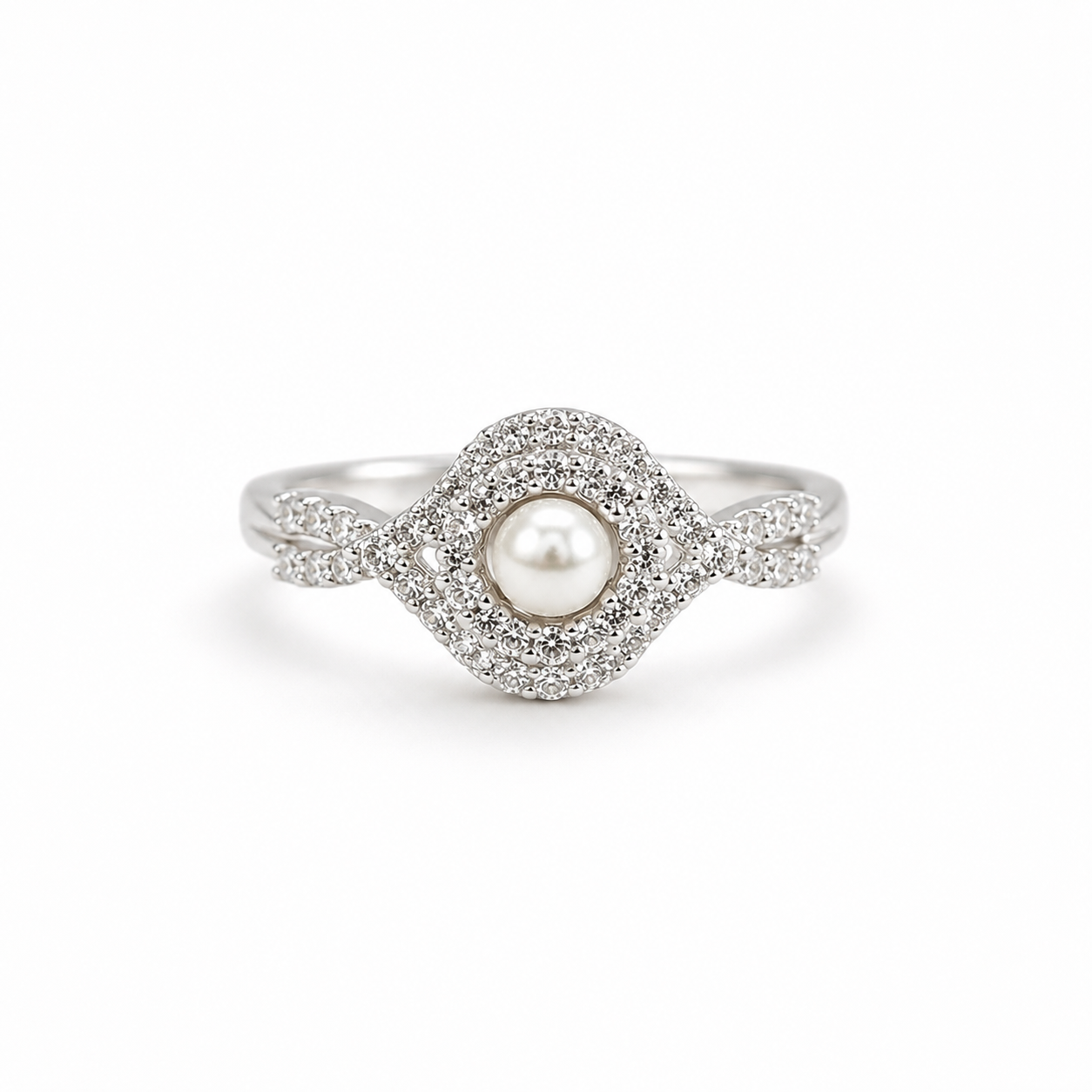 Pearl Halo Ring