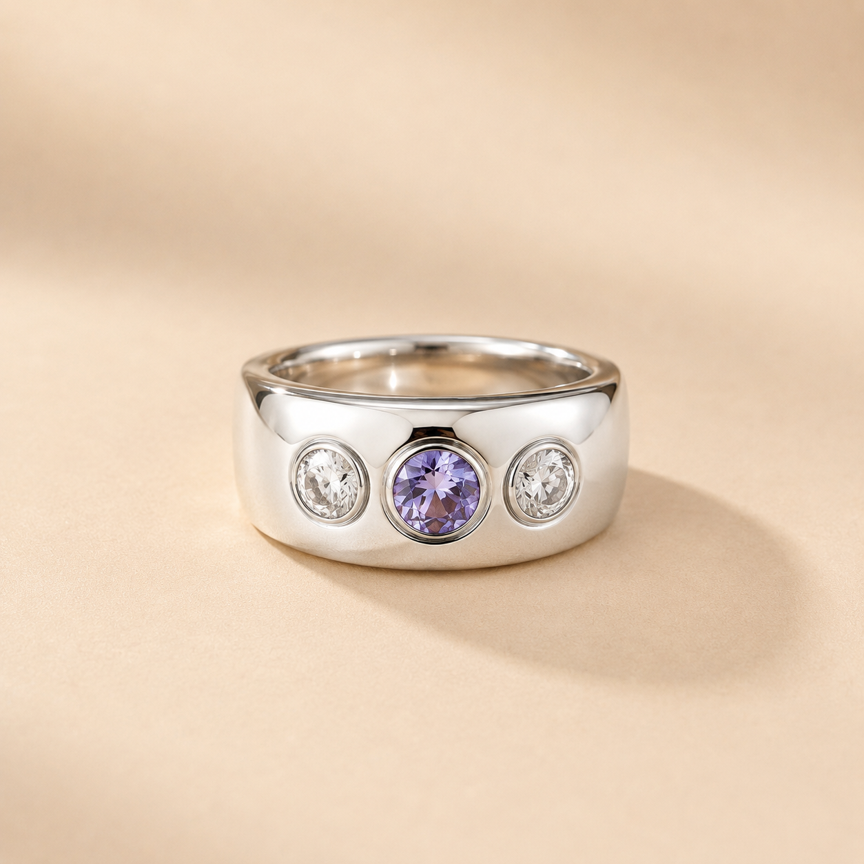 Amethyst Trinity Ring