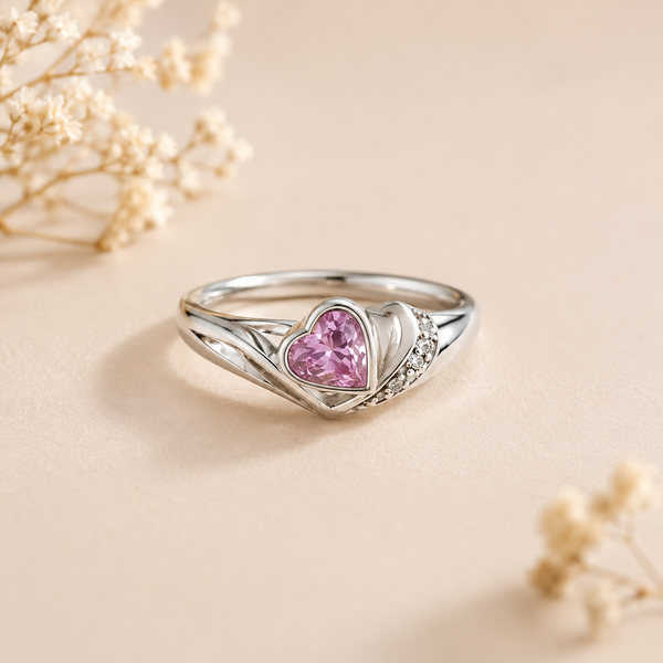 Pink Heart Whisper Ring
