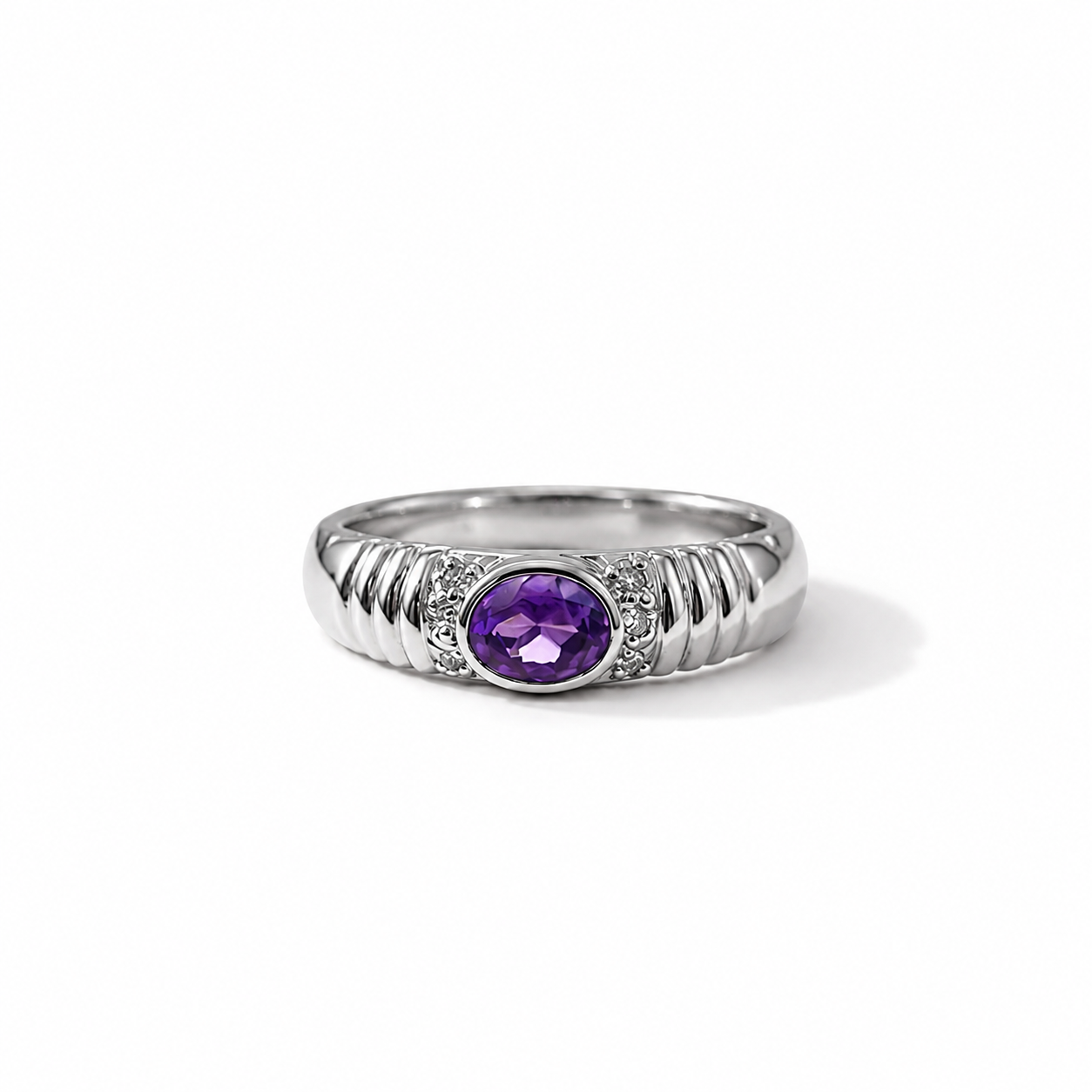 Amethyst Crest Ring