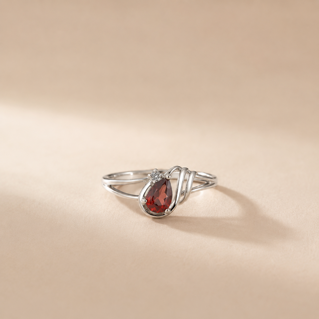 Garnet Cascade Ring