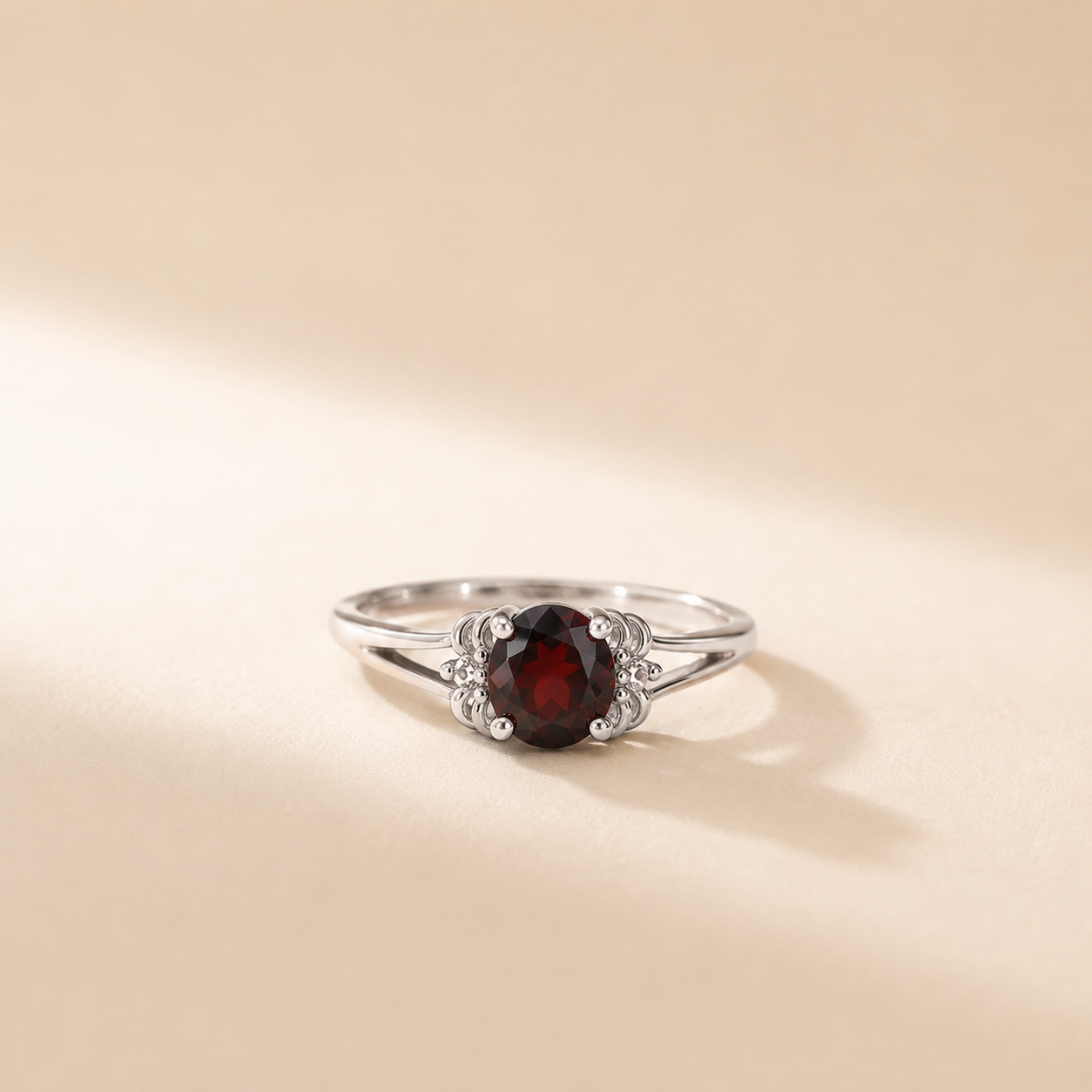 Scarlet Grace Garnet Ring