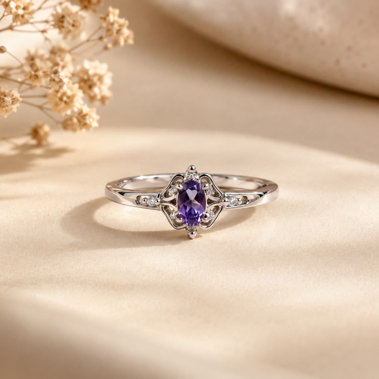 Amethyst Royal Bloom Ring
