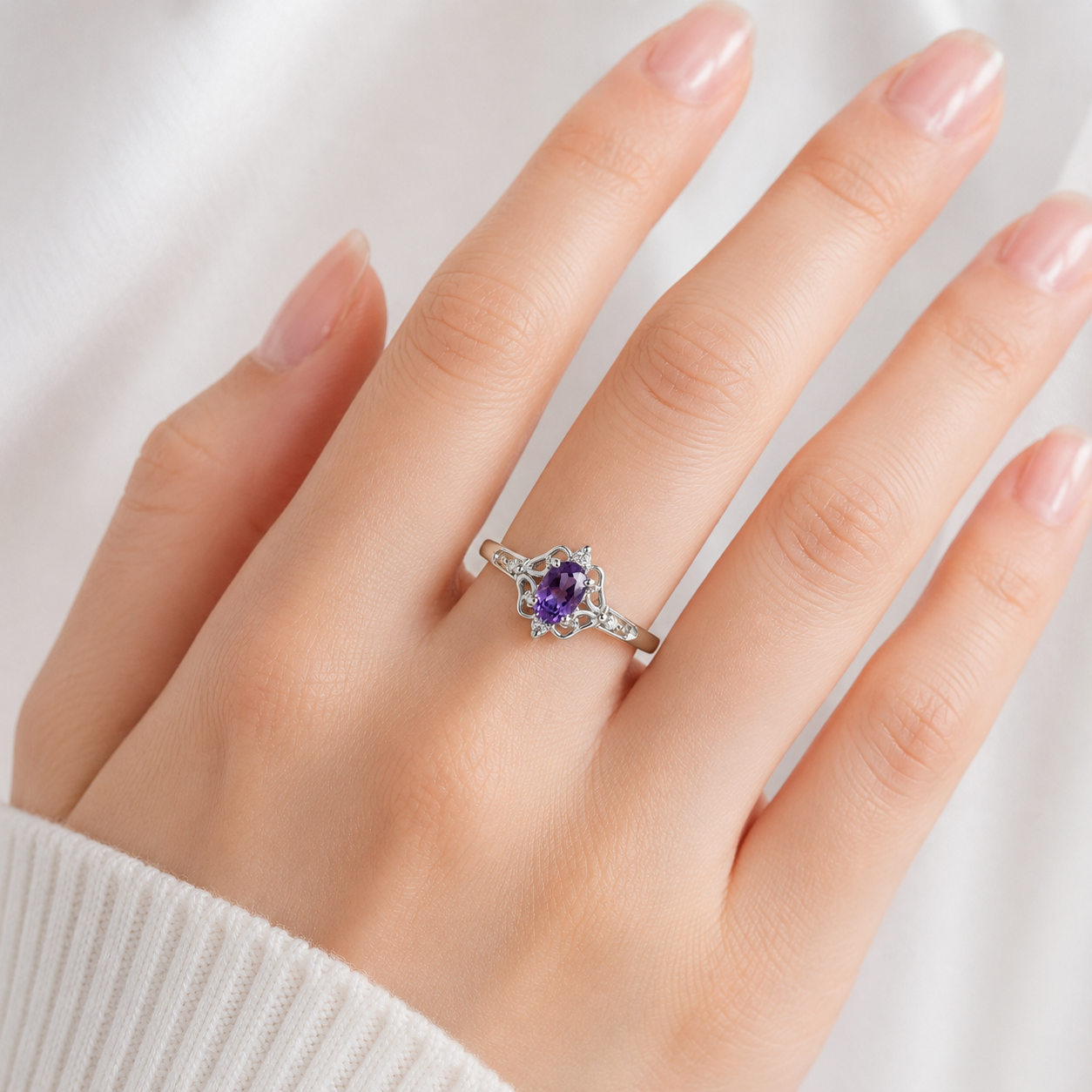 Amethyst Royal Bloom Ring