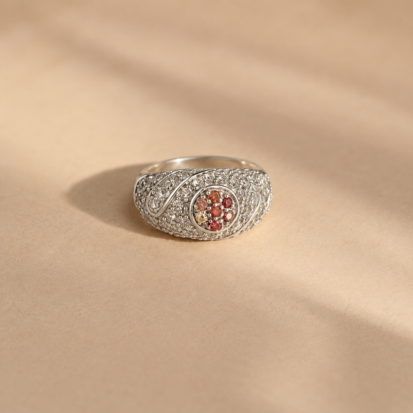Solar Orbit Orange CZ Ring