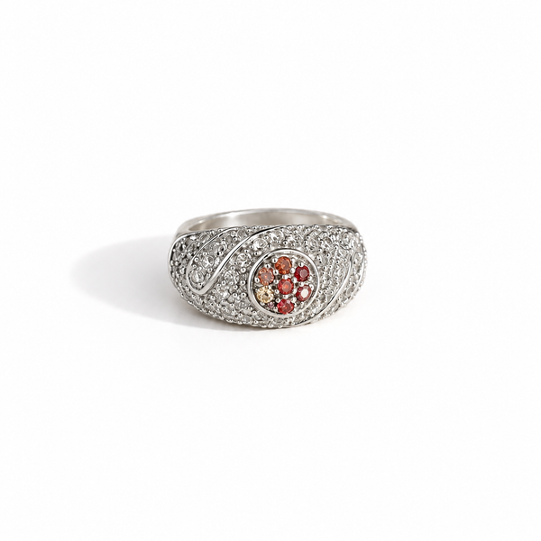 Solar Orbit Orange CZ Ring