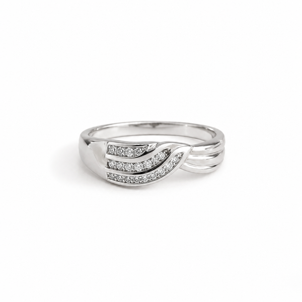 Twisted Pave Band Ring