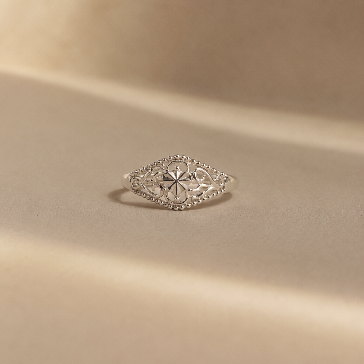 Vintage Filigree Floral Ring