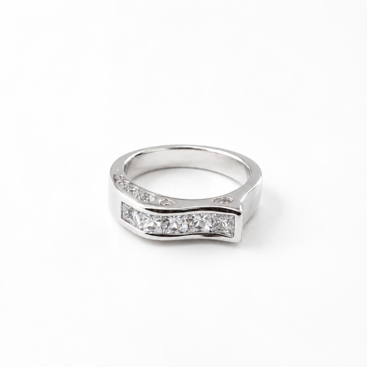 Princess Channel CZ Statement Ring