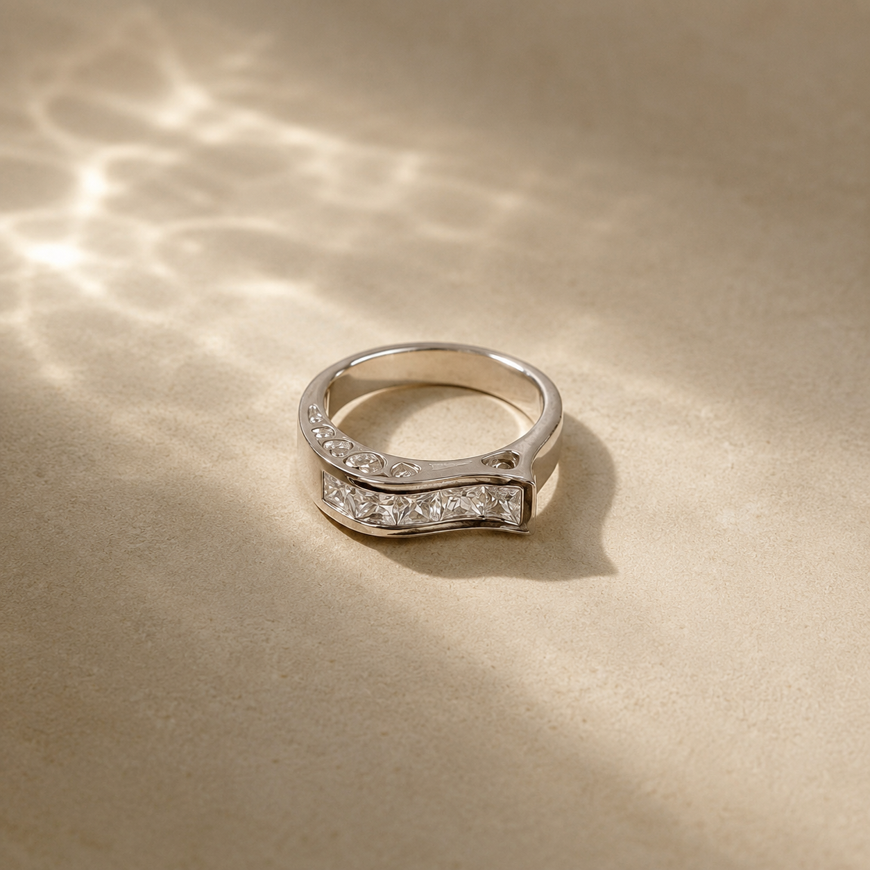 Princess Channel CZ Statement Ring