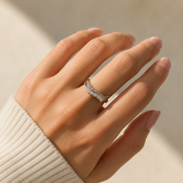 Princess Channel CZ Statement Ring