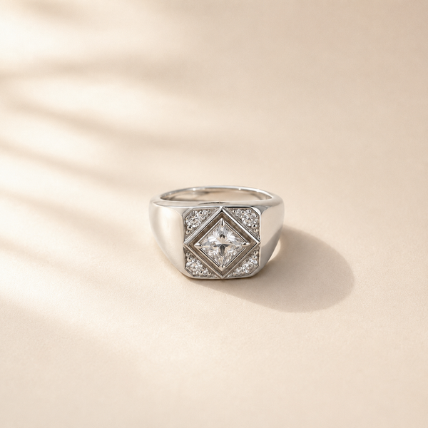 Royal Princess CZ Signet Ring