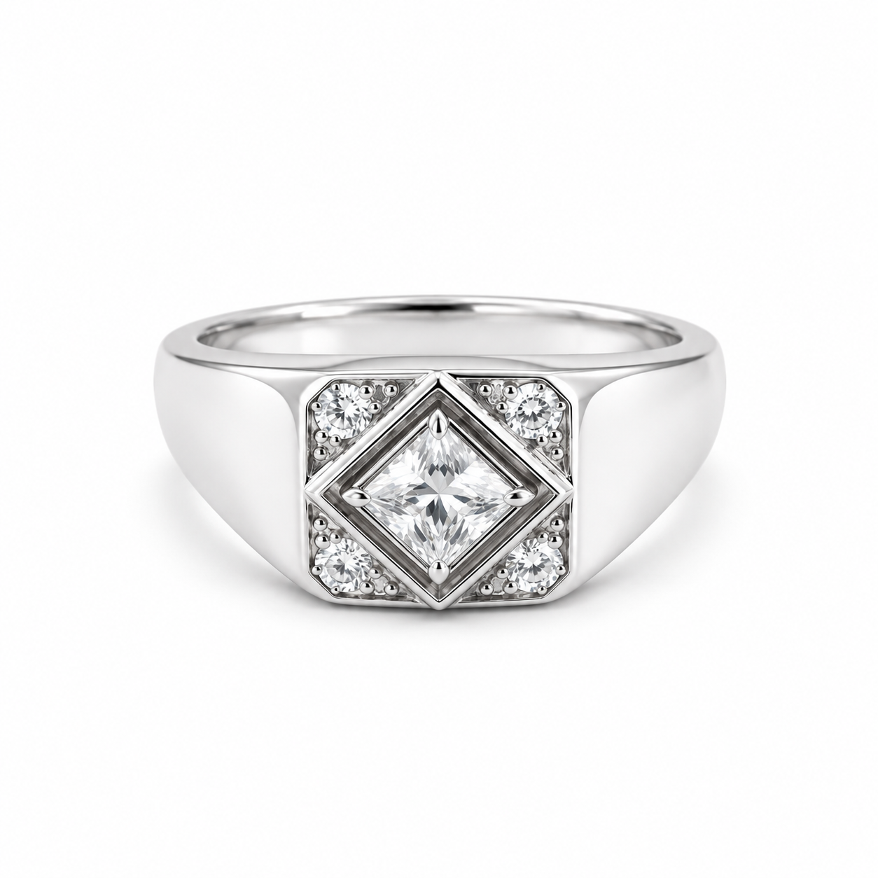 Royal Princess CZ Signet Ring