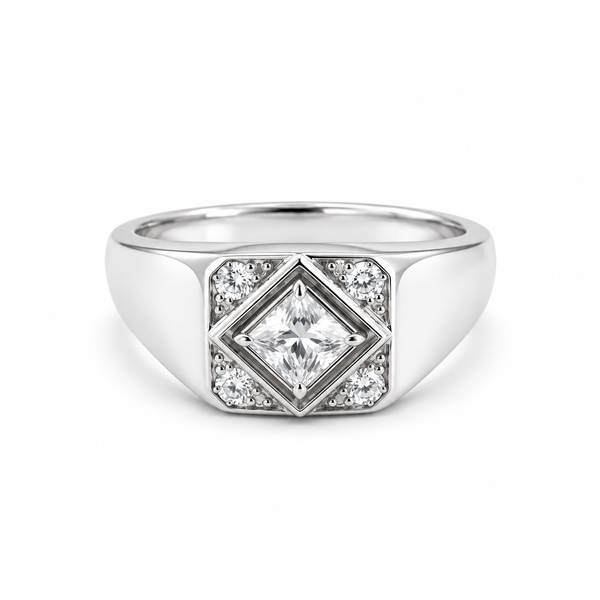 Royal Princess CZ Signet Ring