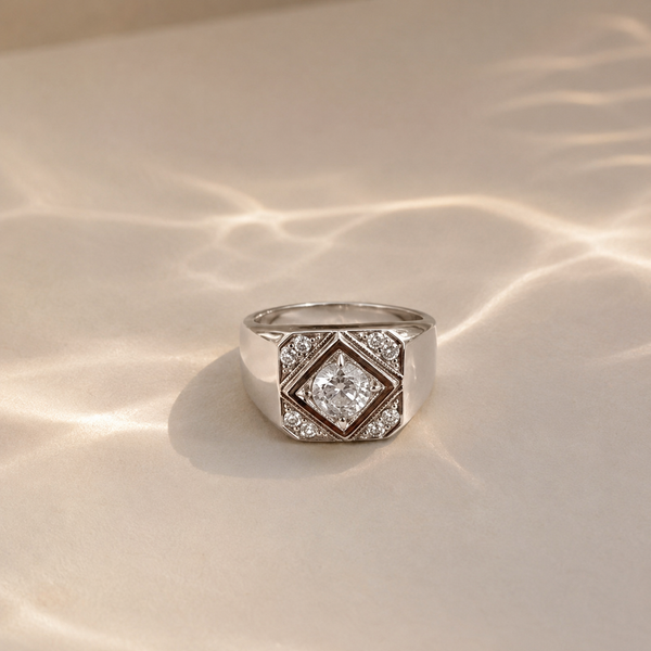 Royal Princess CZ Signet Ring