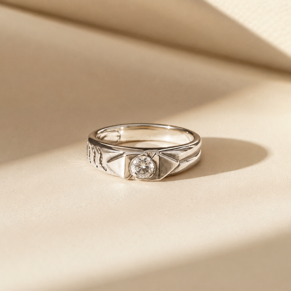 Classic Solitaire CZ Men's Ring