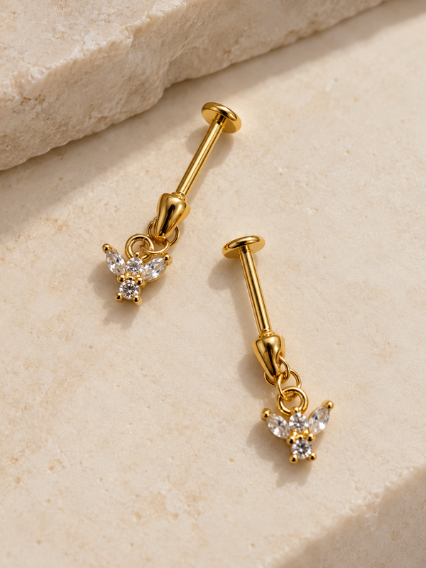 Angel Wing Drop Stud