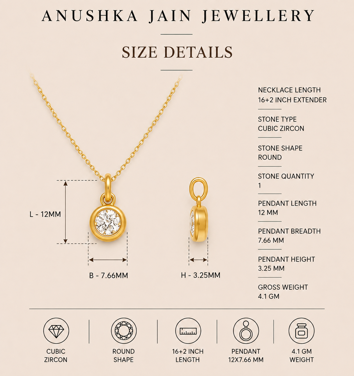 April Birthstone Necklace