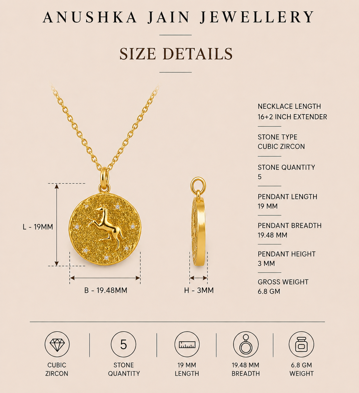 Aries Zodiac Necklace