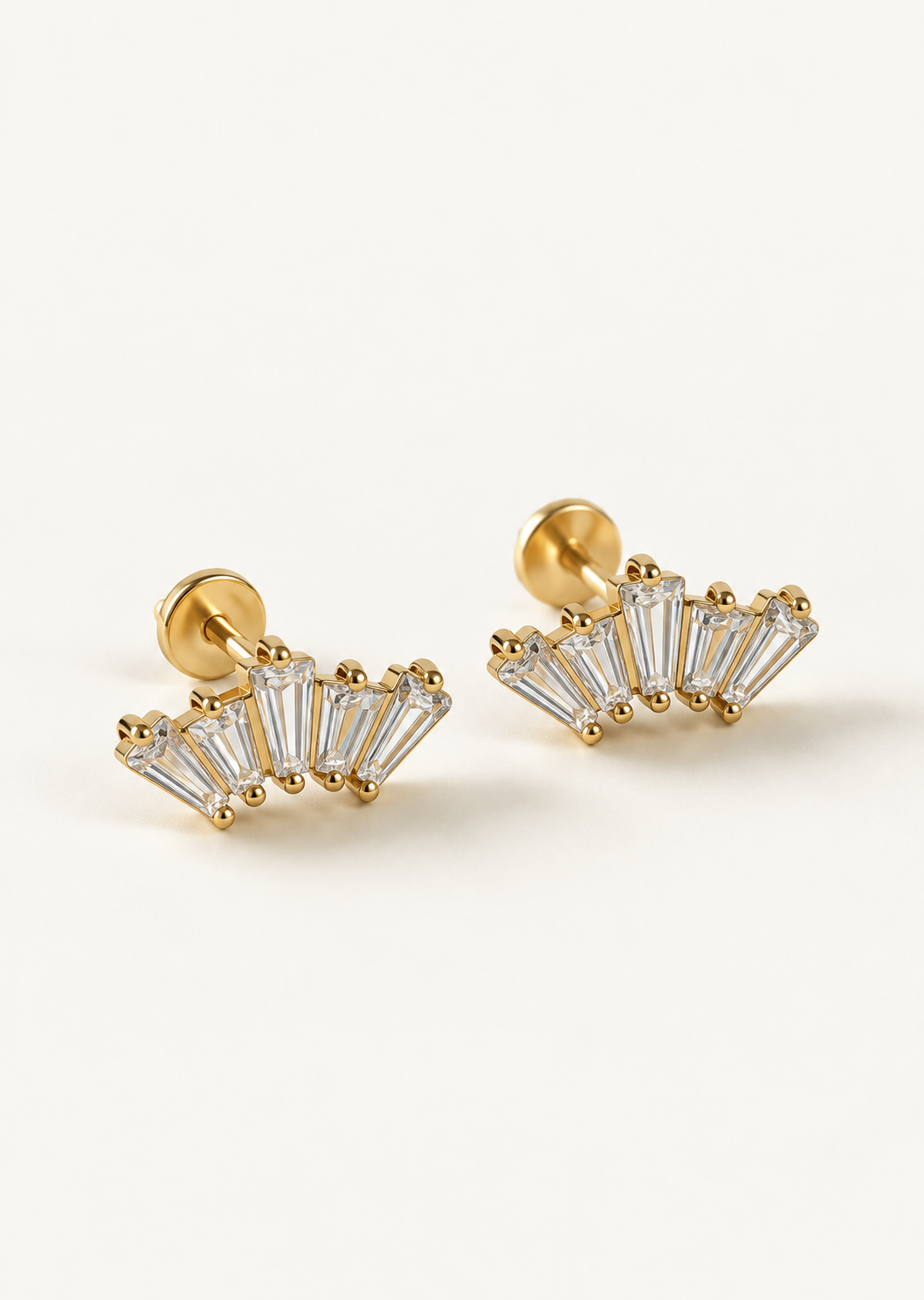 Baguette Fan Stud