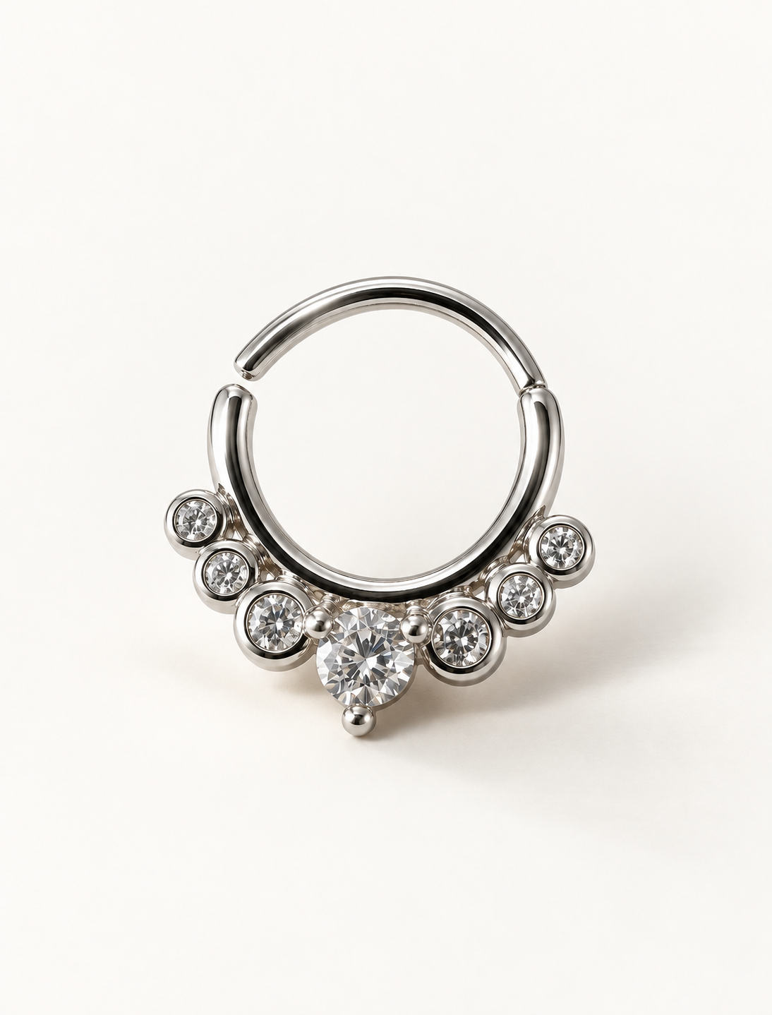 Bezel Crown Septum Ring