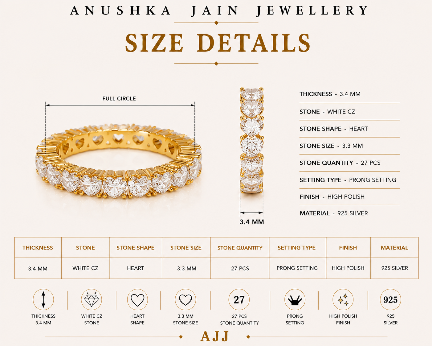 Blushing Heart Eternity Ring