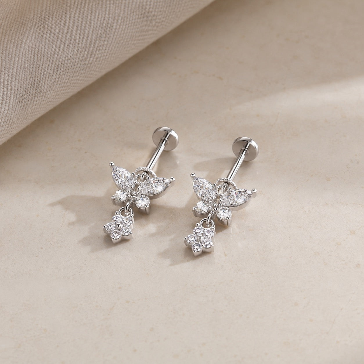 Butterfly Micro Hanging Studs