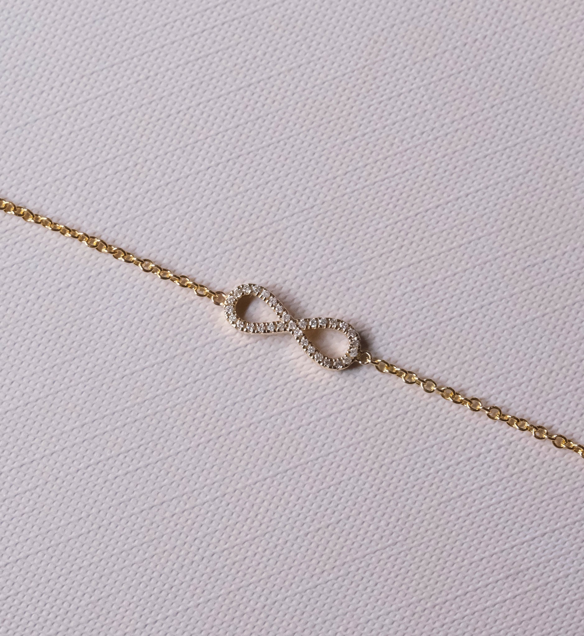 Natural Diamond Infinity knot Bracelet +1