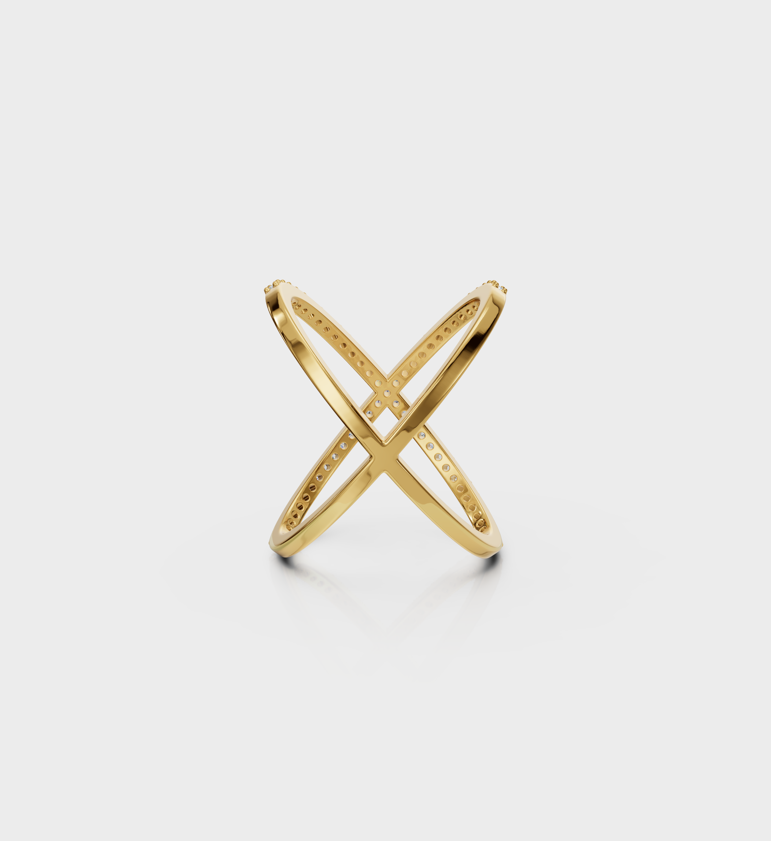 Criss Cross Diamond Ring