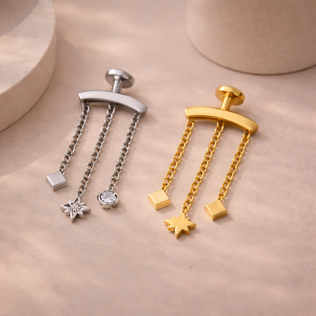 Celestial Hanging Studs