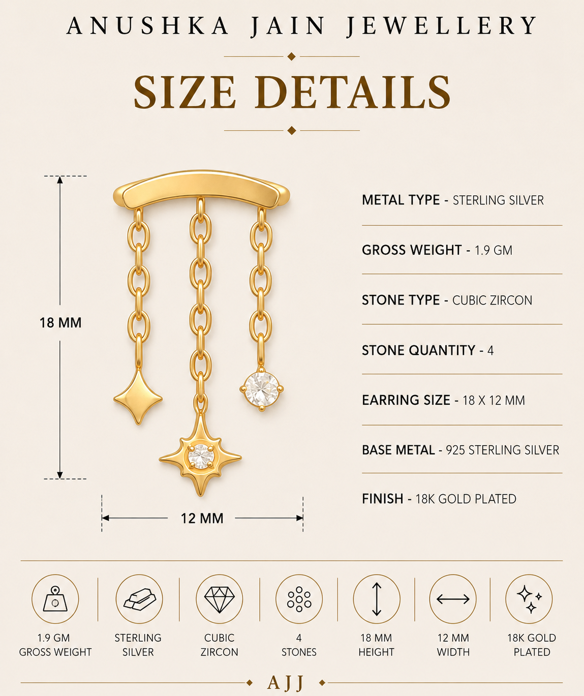 Celestial Hanging Studs