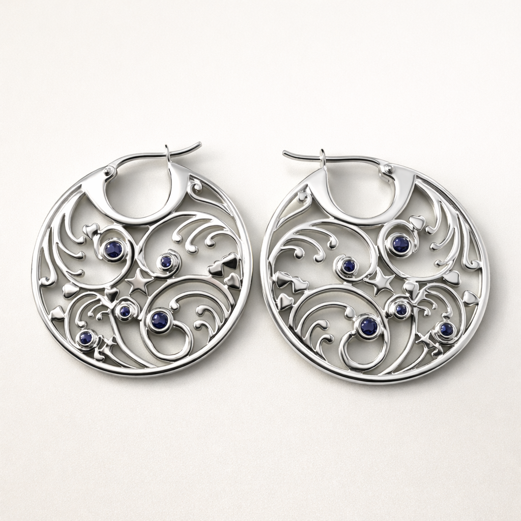 Midnight Vine Hoops