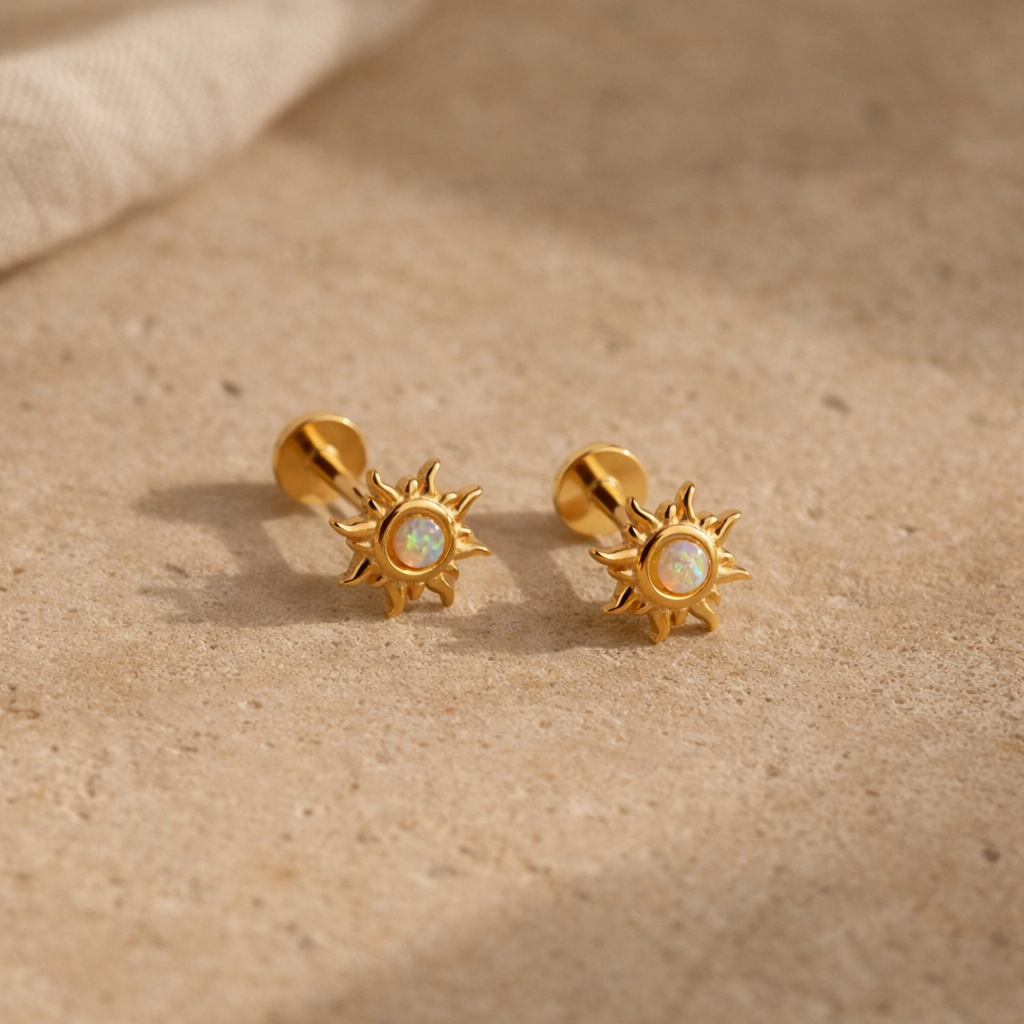 Opal Sun Studs