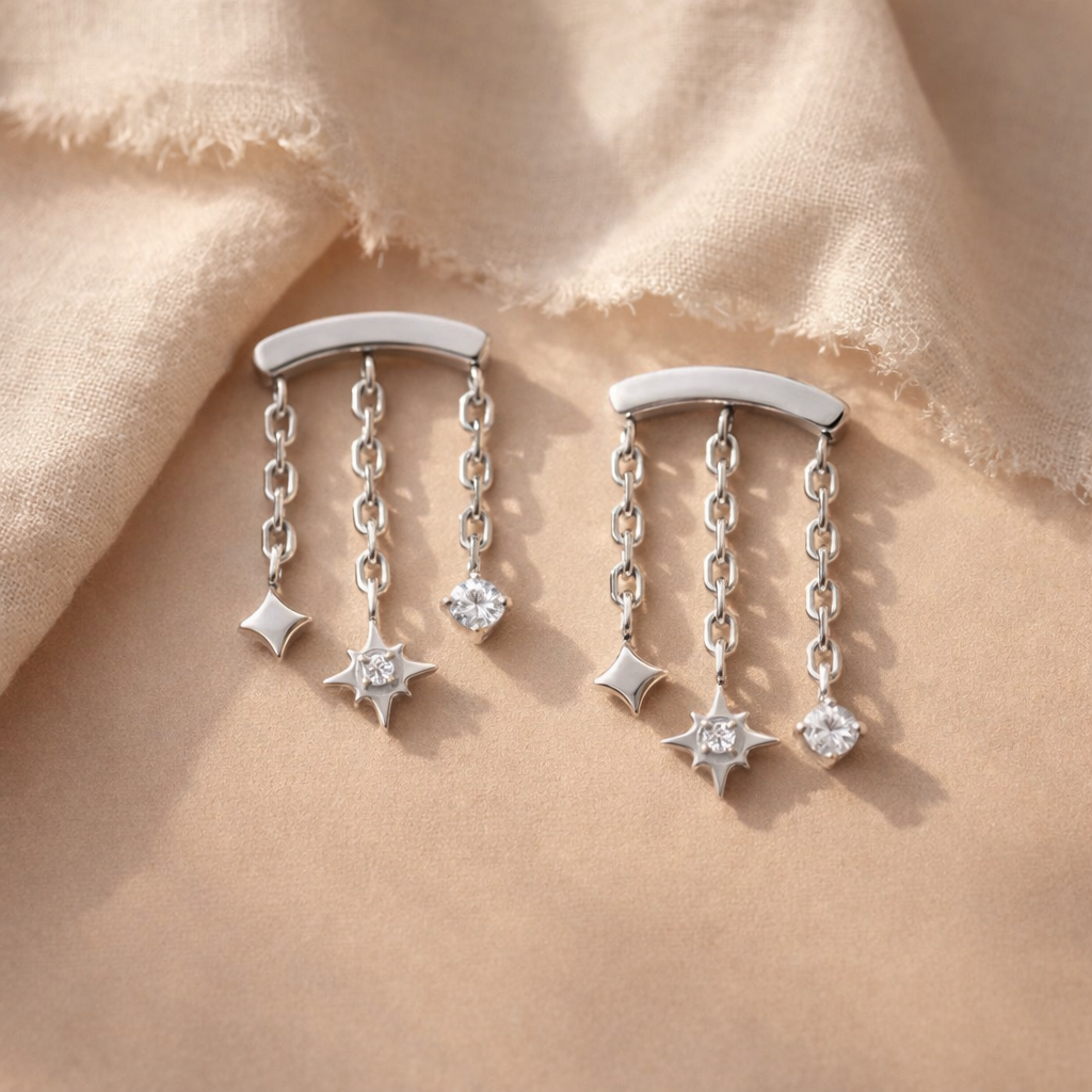 Celestial Hanging Studs