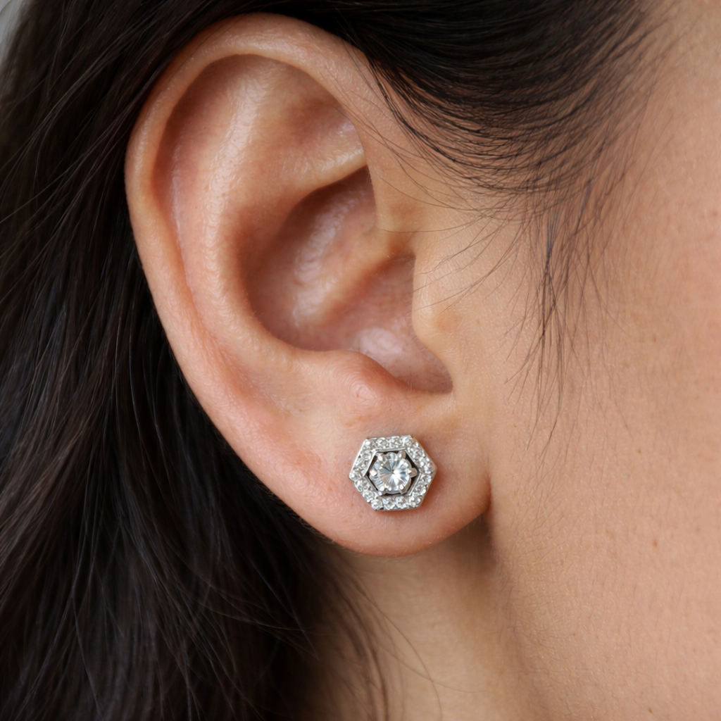Diamond Octa Studs