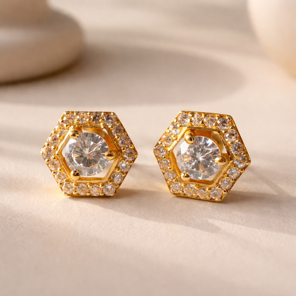 Diamond Octa Studs