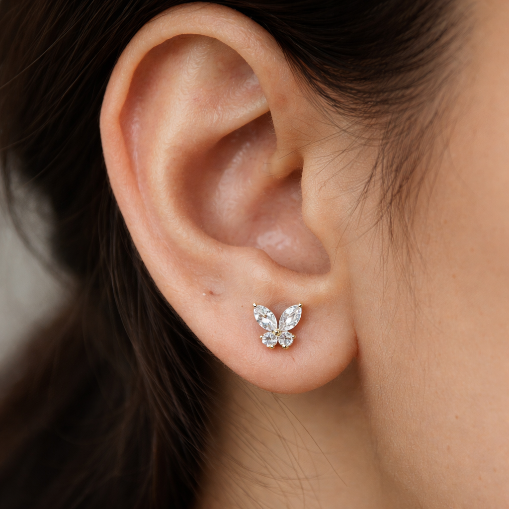 Butterfly Diamond Studs
