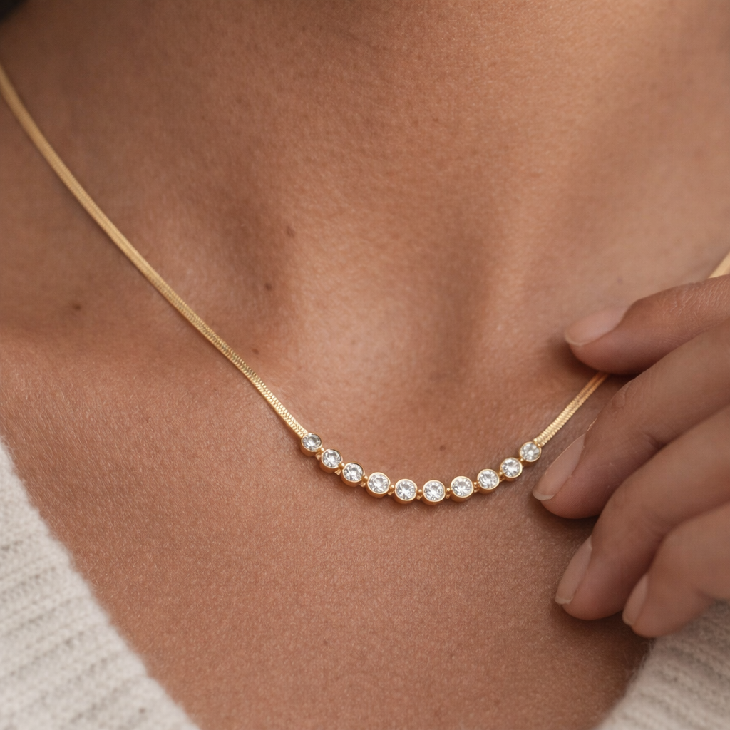 Snake Chain Diamond Necklace