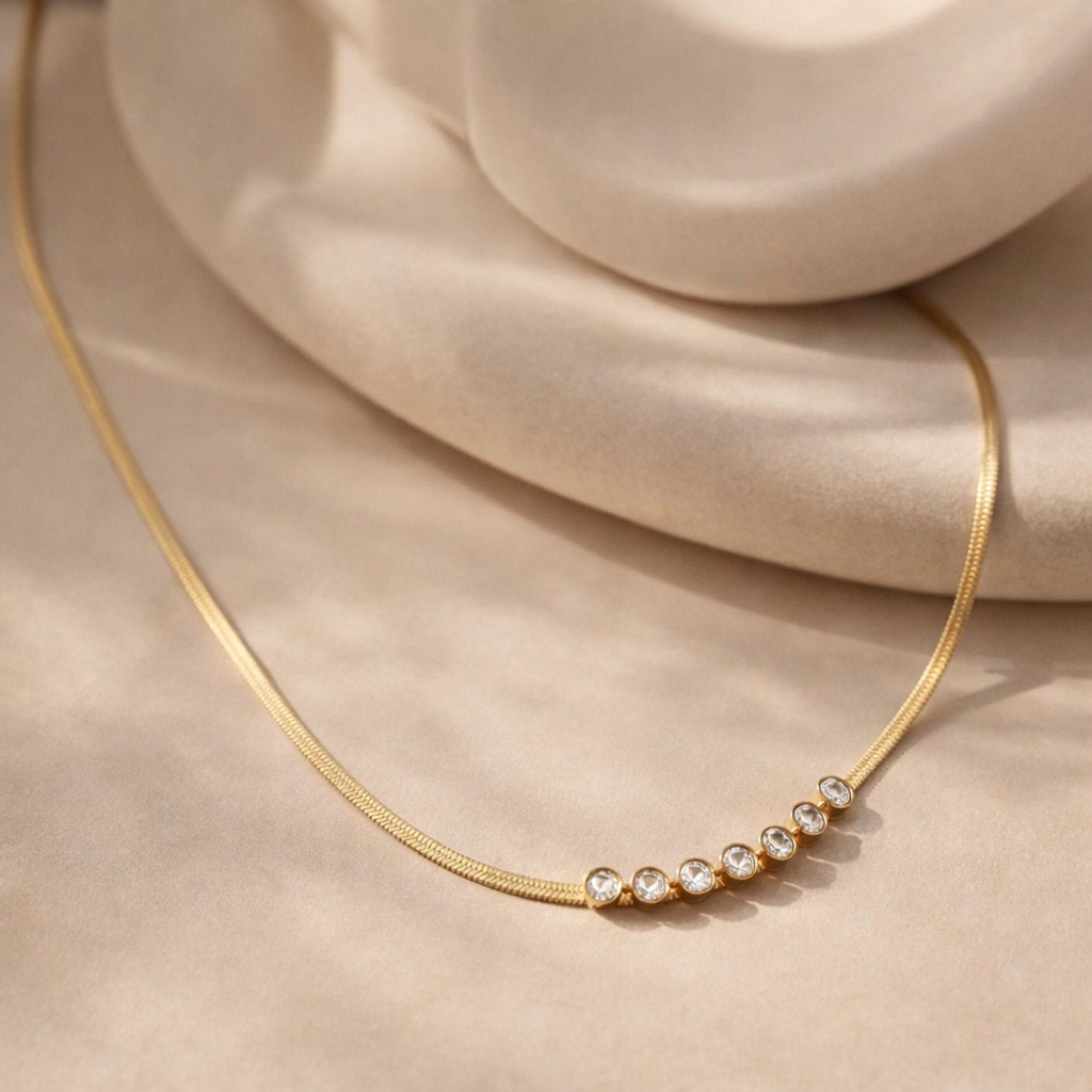 Snake Chain Diamond Necklace
