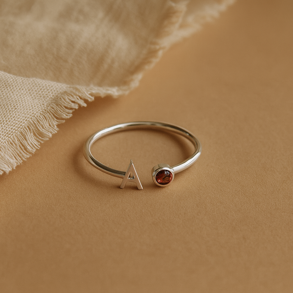 Ruby Initial Ring