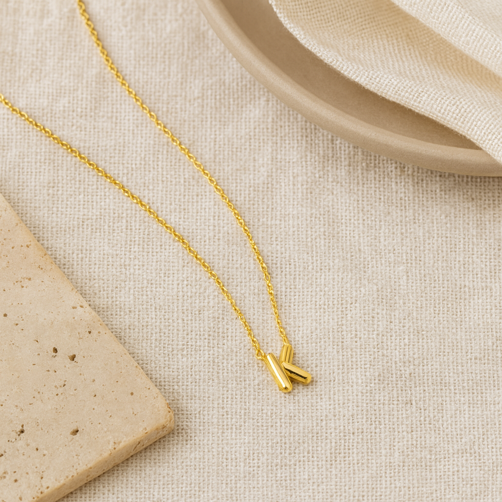 Mini Bubble Initial Necklace