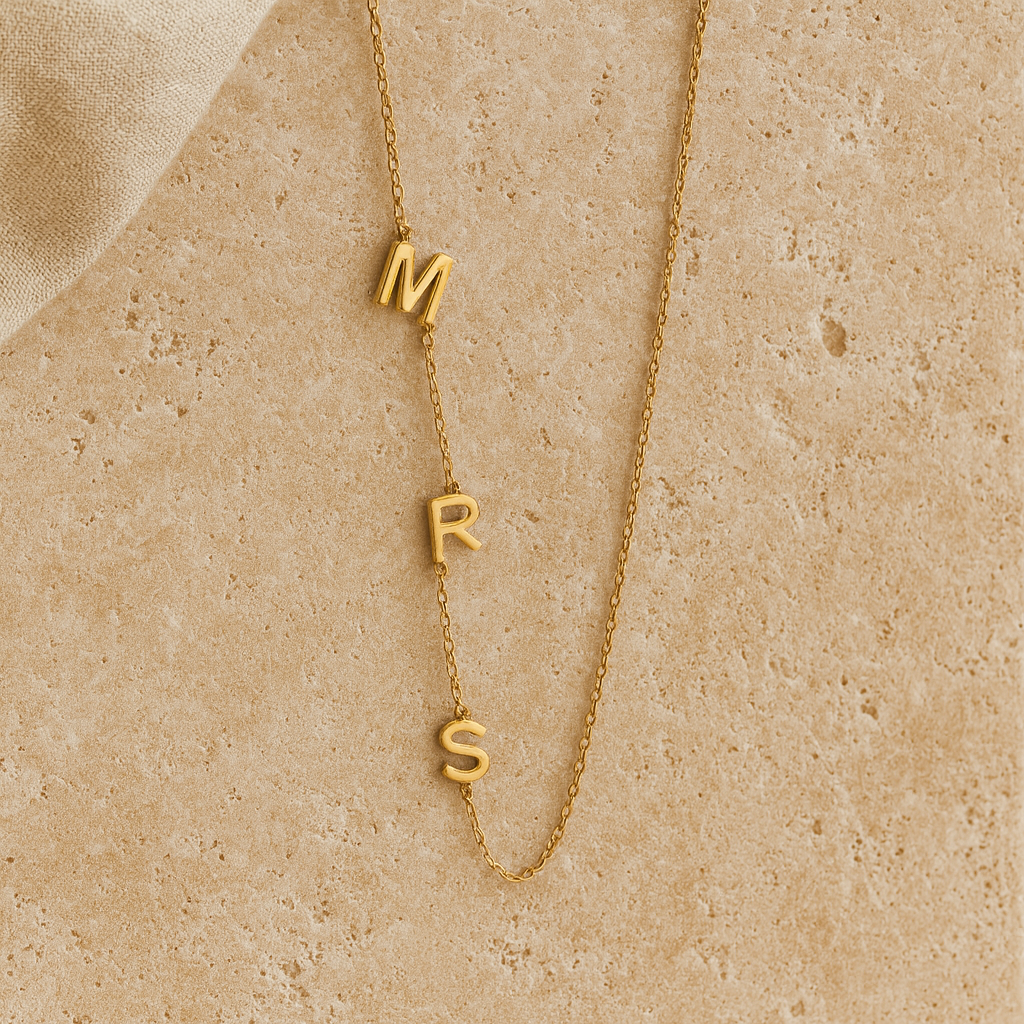 Sideway Initial Necklace