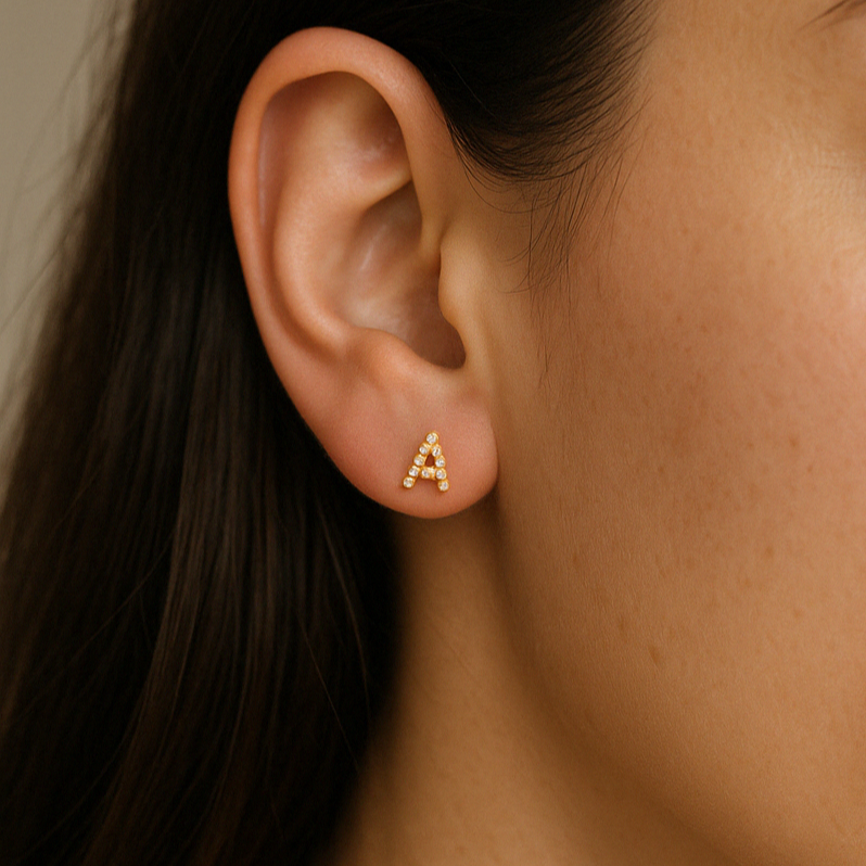 Initial Diamond Stud
