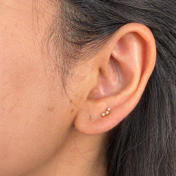 Petite Diamond Curve Studs