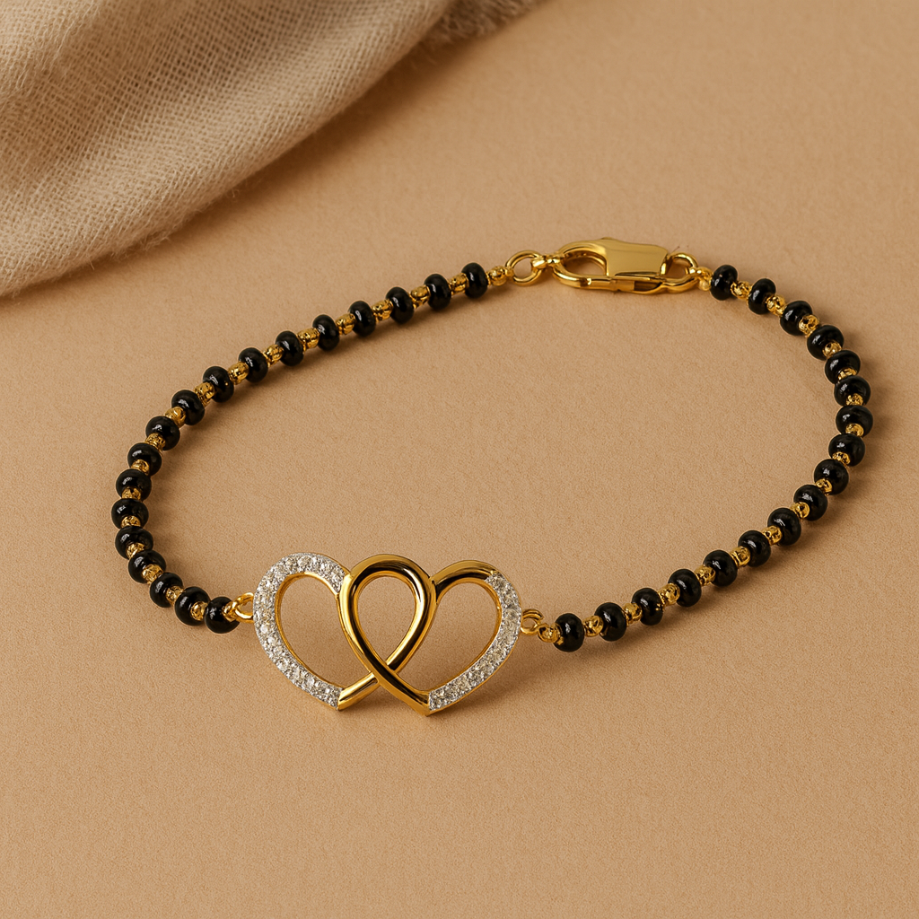 Double Heart Hand Mangalsutra