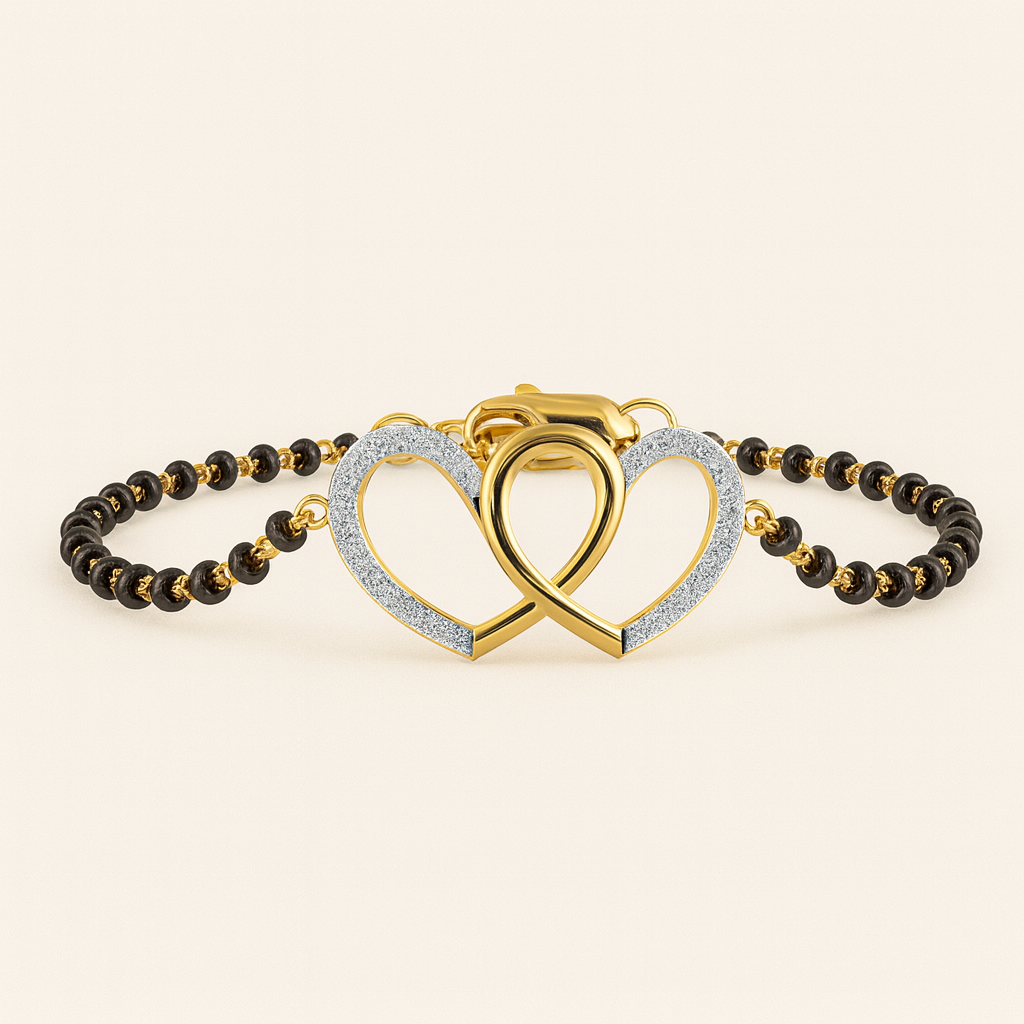 Double Heart Hand Mangalsutra